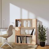 vidaXL knjižna omara/pregrada 80x25x101 cm trdna borovina | Shoptok.si