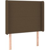 Uzglavlje s ušima tamnosmeđe 83x16x118/128 cm od tkanine | shoptok.hr