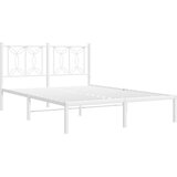  Metalni okvir za krevet s uzglavljem bijeli 135x190 cm | Eponuda.ba