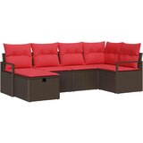  Sjedeća garnitura za vrt 6 kom. Smeđa poliratan 232 x 122 x 85 cm | Shoptok.si