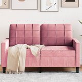 vidaXL Kavč dvosed roza 120 cm žamet Cene