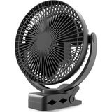 Venisymlis Polnilna, 8-Palčni Baterijski Ventilator S Priponko, Usb Ventilator, 4 Hitrosti, Močan Pretok Zraka, Močna Sponka, (22070366) | Shoptok.si