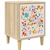  Noćni ormar MAINZ Hrast sonoma 36 x 33 x 50 cm - Cvjetni uzorak 1 | shoptok.hr