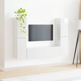  Set TV komoda 6 pcs Visoki sjaj bijela Konstruirano drvo | Eponuda.com