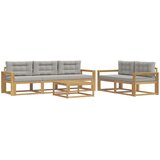  Set vanjskih sofa 6 kom. Bijela i svjetlosiva | shoptok.hr