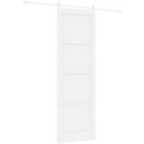 vidaXL drsna vrata z naborom komponent bela 78x232 cm masivni les bor, notranja vrata 'ORKDAL'bela 78x232x4 cm masivni les bor | Shoptok.si