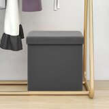 The Living Store Zložljiv stolček s prostorom za shranjevanje siva PVC - Stolček S Prostorom Za Shranjevanje, (21481931) Cene