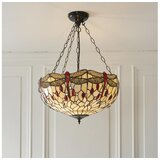 Endon 112251 - Luster na lancu Tiffany DRAGONFLY 3xE27/60W/230V prečnika 50 cm Cene