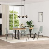 vidaXL Blagovaonske stolice 6 kom svjetlosive baršunaste | shoptok.hr
