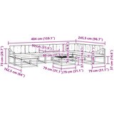  Set vanjskih sofa 9 kom. Bijela i svjetlosiva | shoptok.hr