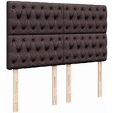 Otomanska postelja z vzmetnico & LEDs rjav 140x190 cm blago, (22011799) | Shoptok.si