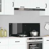 vidaXL Kuhinjska miza Črna Steklo 110 x 40 x 0.6 cm Vzdržljiva | Shoptok.si