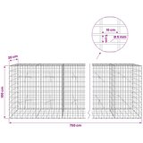  Gabion s žicom debljine 5 mm i mrežom 5x10 cm 750x20x100 cm | shoptok.hr