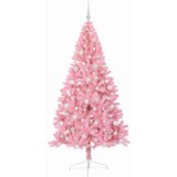 vidaXL Umjetna preddekorirana božićna jelka Roza 210 cm PVC | Shoptok.si