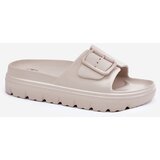 EVENTO Women's Foam Platform Sandals With Buckle Beige Viasara | Shoptok.si