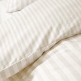 Catherine Lansfield Bež/kremno bela podaljšana flanelna posteljnina za zakonsko posteljo 230x220 cm Stripe – | Shoptok.si