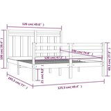  Posteljni okvir iz trdnega lesa 120x190 cm, (20647793) | Shoptok.si