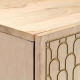 vidaXL Visoka omarica 40x33x110 cm trden mangov les | Shoptok.si