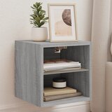 The Living Store Stenska TV omarica z LED lučkami siva sonoma 30x28,5x30 cm - TV Stenska Omarica, (21670888) | Shoptok.si