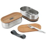Shumee BAM-BT-L016 food storage container Oval Box 0.5 L Bamboo, Stainless steel 2 pc(s) | shoptok.hr