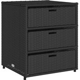 vidaXL Vrtni ormarić za pohranu crni 55x59x69 cm od poliratana | shoptok.hr
