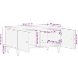  Klubska mizica 80x50x40 cm trden mangov les | Shoptok.si
