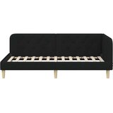 vidaXL Kotna postelja z vzglavjem Črna 100 x 200 cm blago | Shoptok.si