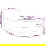 Box spring postelja z vzmetnico roza 80x220 cm žamet, (21790970) | Shoptok.si