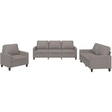  3-dijelni set sofa s jastucima smeđesivi od tkanine | shoptok.hr