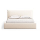 Milo Casa Krem tapecirani bračni krevet s prostorom za odlaganje s podnicom 160x200 cm Elio – | shoptok.hr