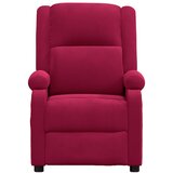  Masažna fotelja crvena boja vina baršunasta | shoptok.hr
