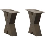  Noge za klub stolić u obliku slova X, 2 kom, prirodni čelik, 40 x (30-31) cm, čelik | shoptok.hr