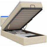  Krevet od pjene s madracem i LED-om Krem 90 x 190 cm Tkanina | shoptok.hr