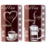 Wenko komplet 2 steklenih zaščitnih plošč za štedilnik coffee, 52 x 30 cm Cene