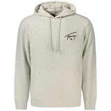 Tommy Hilfiger muška hoodie dukserica s tiskanim logom siva u