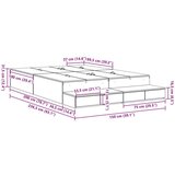  Postelja z dodatnim prostorom za shranjevanje Betonsko siva 150x200 cm, (22103234) | Shoptok.si