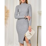 Resti Women's sweater dress in gray with half turtleneck | Shoptok.si