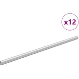  Cijev za ormar 12 pcs Srebrno 664 x 15 x 29 mm | shoptok.hr