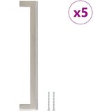  Ručke za ormarić 5 kom srebrne 192 mm od nehrđajućeg čelika | shoptok.hr