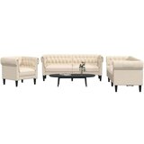vidaXL 3-dijelni set sofa krem od mikrovlakana | shoptok.hr