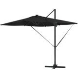  Cantilever Roma Parasol s LED-ima - Crna 286 x 285 x 270 cm Aluminij | shoptok.hr