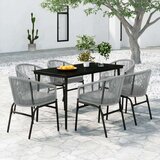  7-dijelni vrtni blagovaonski set sivi | shoptok.hr