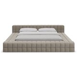 Makamii Tapecirani bračni krevet smeđe-sivi s podnicom 140x200 cm Akela – | shoptok.hr