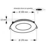 Bb Link LED PANEL U/Z KNC1-12W 6500K | ePonuda.com