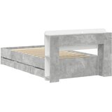  Okvir kreveta s pohranom s ladicama Betonska siva 75 x 190 cm | shoptok.hr