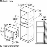 Bosch BFL623MB4 Serie2 Vgrajen peci z Ø mikrovalovni 27 cm steklenim vrtljivim krožnikom. | Shoptok.si