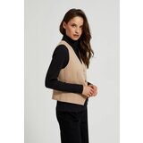 Moodo Women's vest with decorative buttons - beige Cene