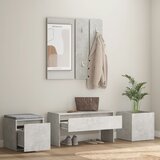  Set namještaja za hodnik siva boja betona konstruirano drvo | shoptok.hr