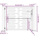 vidaXL Vrtna vrata 105 x 80 cm od čelika COR-TEN četvrtasti dizajn | shoptok.hr