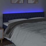  Posteljno vzglavje modro 180x7x78/88 cm blago | Shoptok.si
